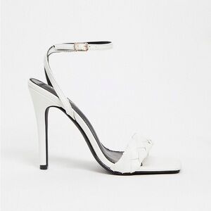 RAID Judy Plaited Off-White Heeled Sandals